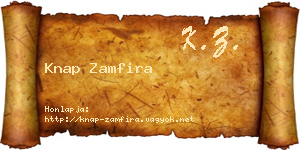 Knap Zamfira névjegykártya